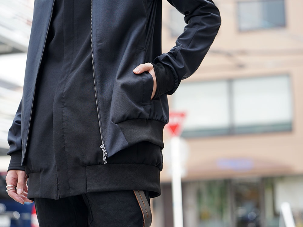 DEVOA Jacket Wool Silk and Slim Pants Black Denim - FASCINATE BLOG